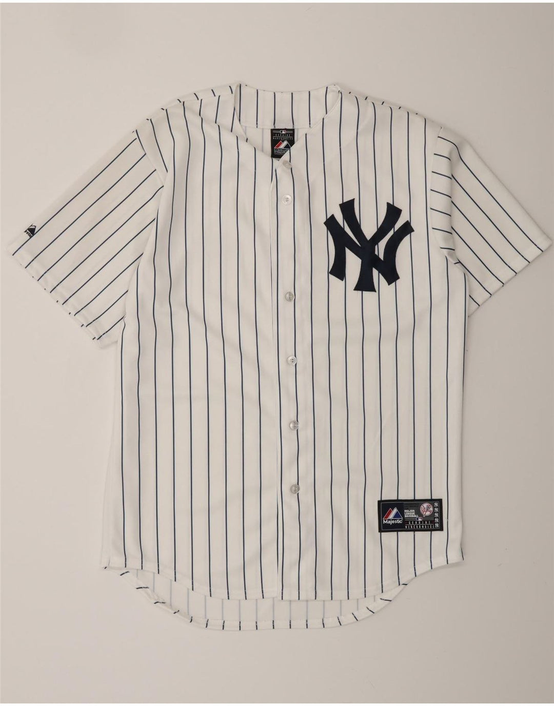 MAJESTIC Herre New York Yankees Grafisk Jersey Top Medium White Pinstripe