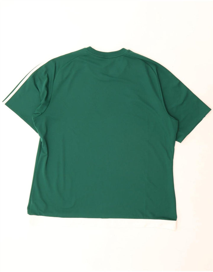Adidas Herre Climalite T-Shirt Top XL Grøn Colourblock Polyester