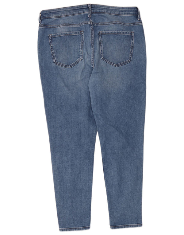 Marks & Spencer Womens The Ivy Skinny Jeans UK 16 Large W34 L26 Blue Cotton