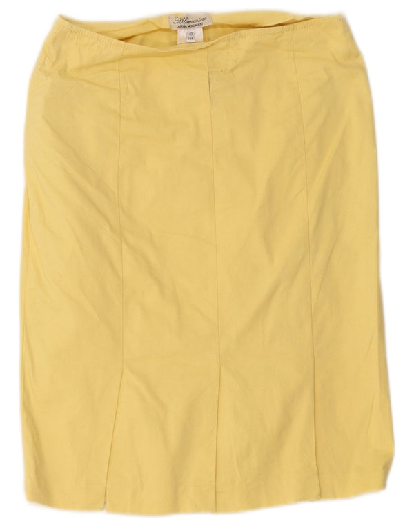 Blumarine lige nederdel til kvinder IT 40 Small W30 gul bomuld