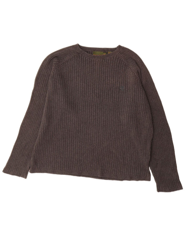 Timberland Herre Boat Neck Jumper Sweater XL Grå Bomuld