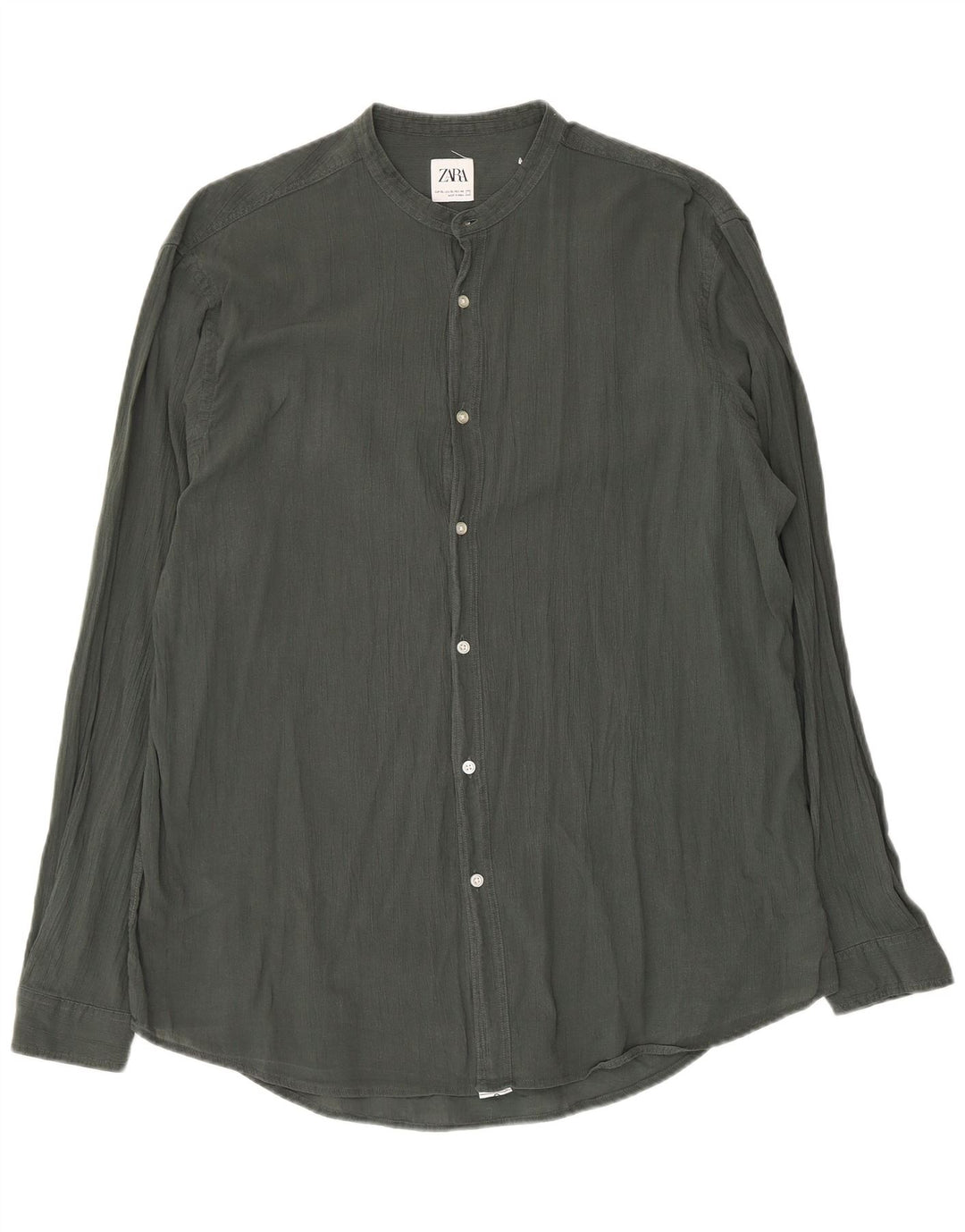 Zara Herreskjorte XL Khaki Bomuld