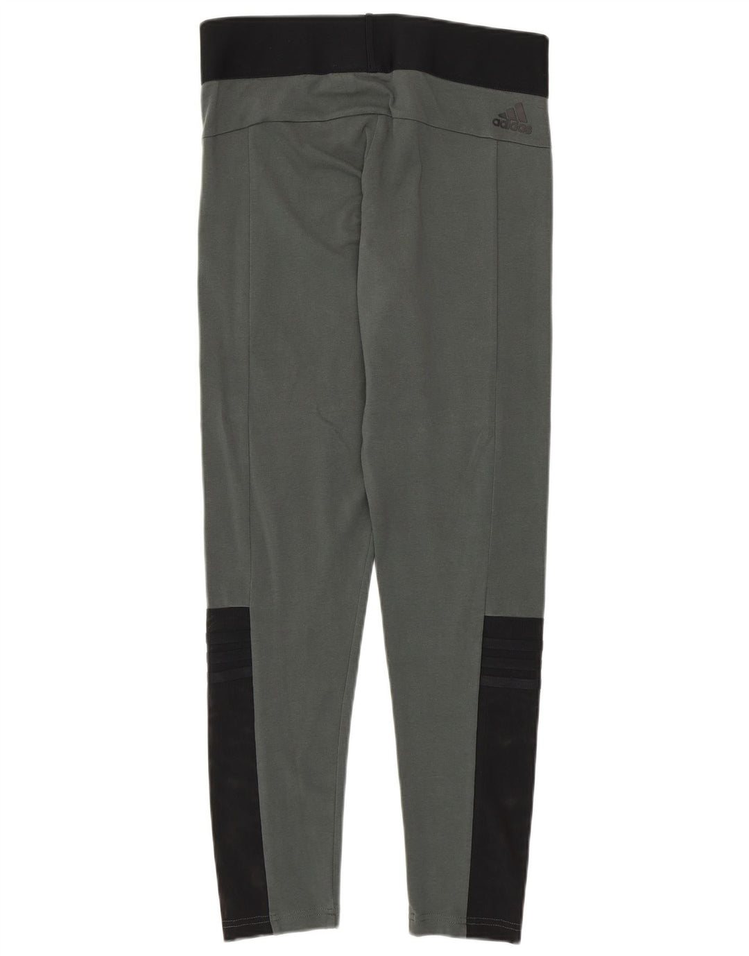 Adidas Dame Leggings UK 12/14 Medium Grey Colourblock Bomuld