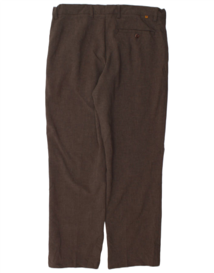 Farah Lige Chinobukser til mænd W34 L29 brun polyester