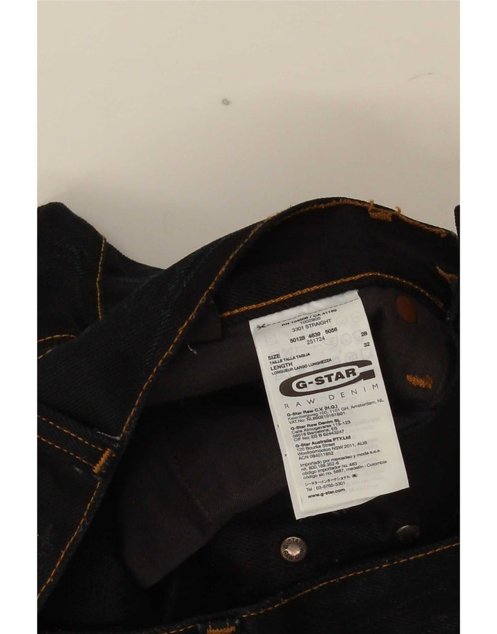G-Star Herre 3301 Straight Jeans W28 L32 Sort