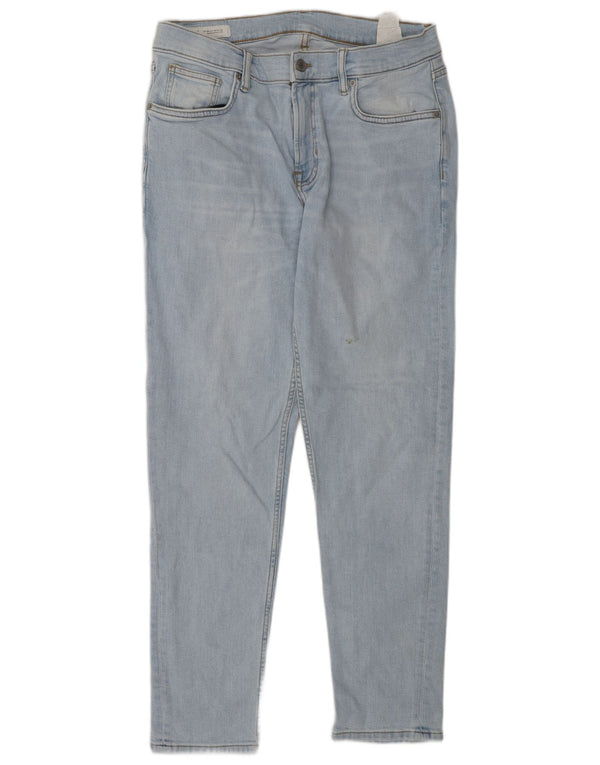 Zara Herre Slim Jeans EU 44 Large W34 L30 Blå Bomuld