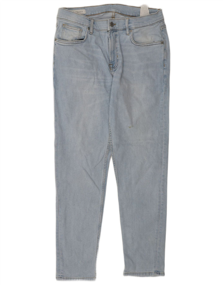 Zara Herre Slim Jeans EU 44 Large W34 L30 Blå Bomuld