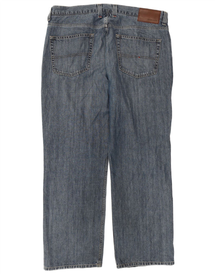 TOMMY HILFIGER Straight jeans til mænd W38 L30 Blå Bomuld