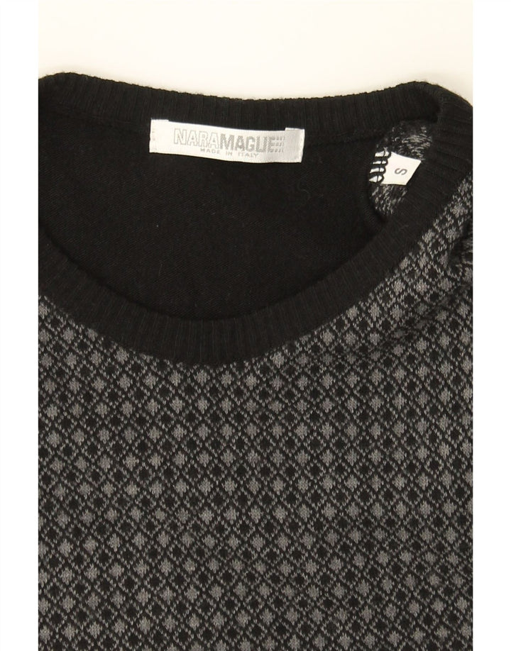NARAMAGLIE Womens Vest Tank Top UK 10 Small Black Spotted Polyacrylic Vintage Naramaglie and Second-Hand Naramaglie from Messina Hembry 
