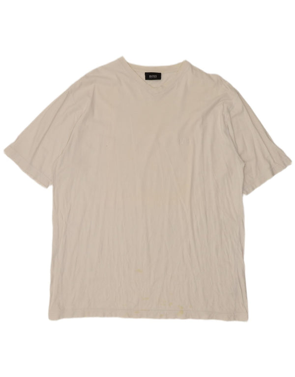 Hugo Boss Herre T-Shirt Top XL Hvid
