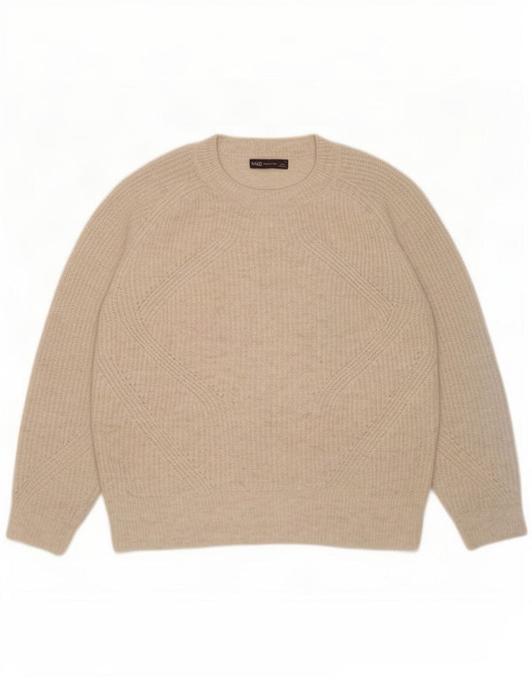 Marks & Spencer Dame sweater med rund hals DK 10 Små grå flækkede
