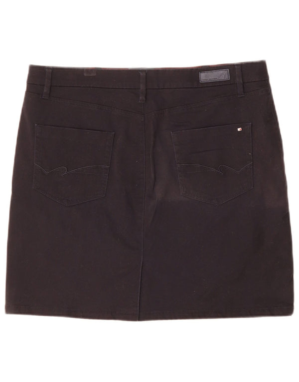 Tommy Hilfiger Dame Mini-nederdel US 10 Large W34 Black Bomuld