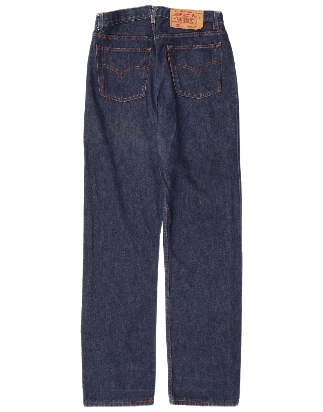 LEVI'S Herre 501 Straight Jeans W34 L36 Marineblå