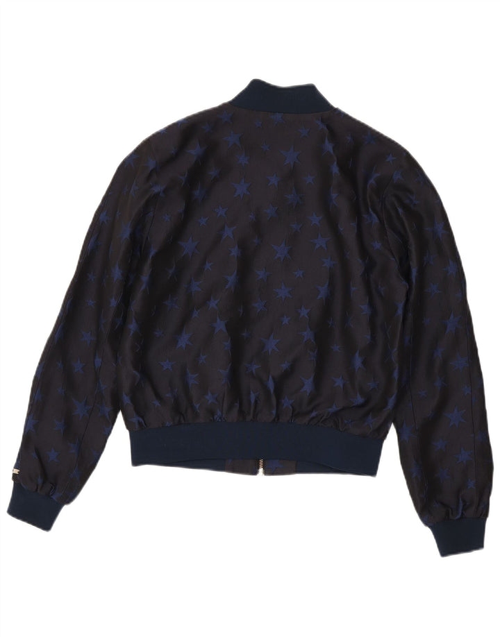 Tommy Hilfiger Dame Bomber Jacket US 6 Medium Navy Blue Geometric