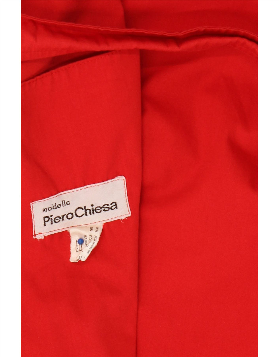 VINTAGE Trench Coat til kvinder UK 14 Medium Rød Polyester
