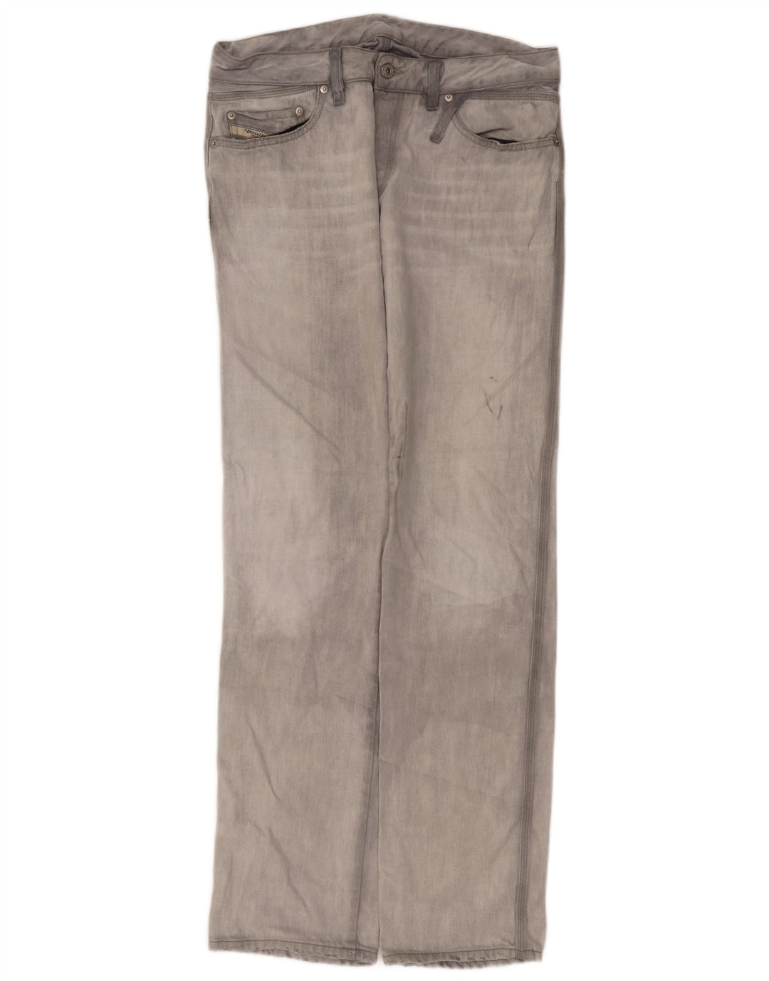 Diesel Straight Jeans til mænd W32 L34 Grå bomuld