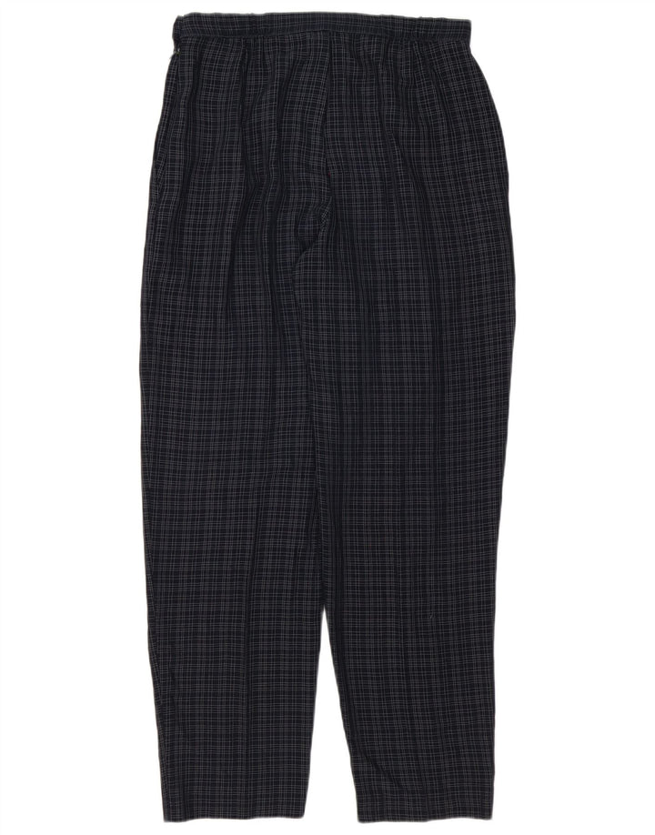 Marks & Spencer Dame Casual Bukser UK 12 Medium W30 L29 Navy Blue Check