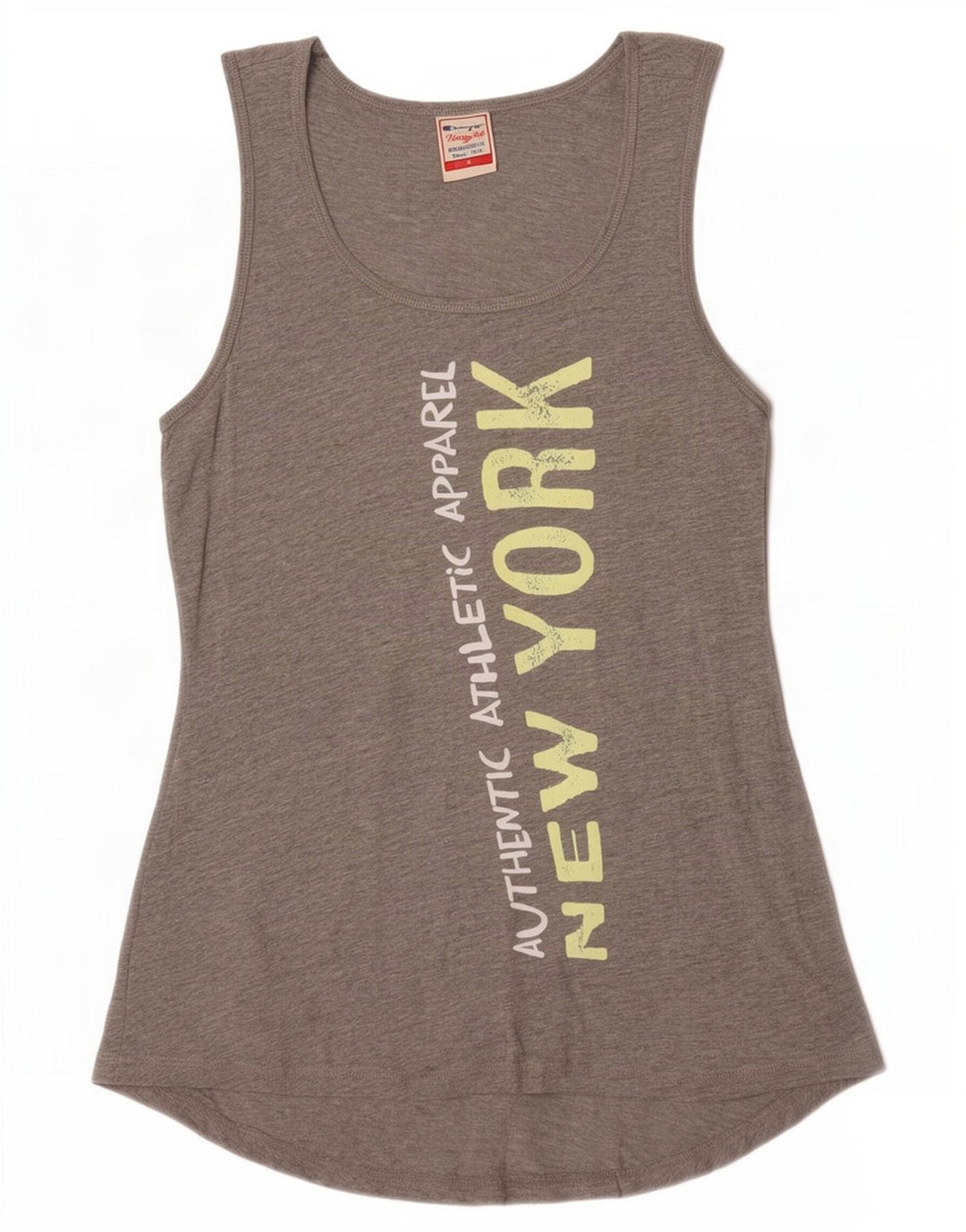 Champion Womens Heritage Fit Grafisk Vest Top UK 12 Medium Grey Flecked