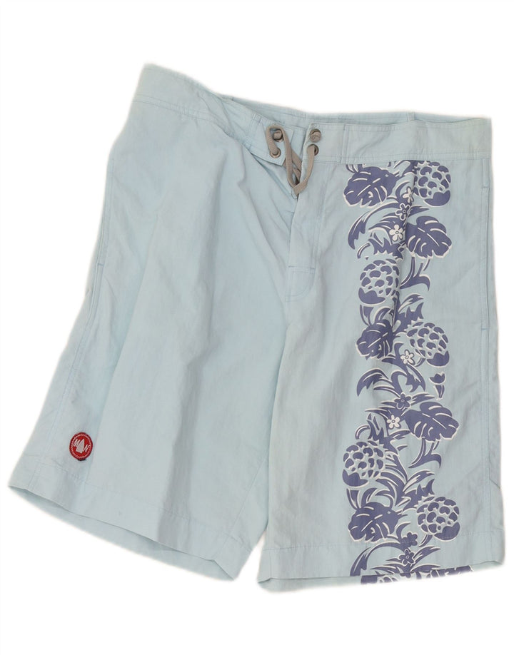 Murphy & Nye Herre grafiske badeshorts XL blå blomster polyamid