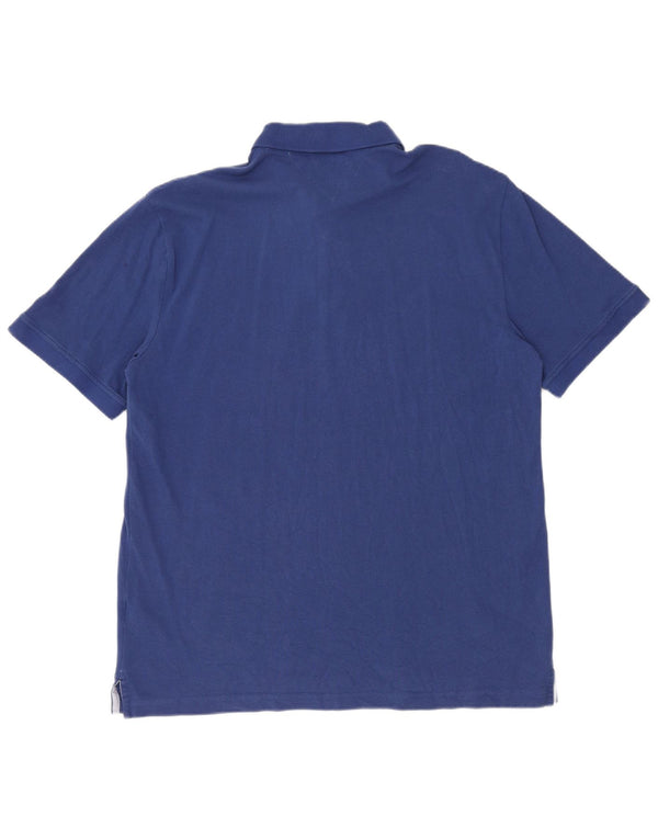 Tommy Hilfiger Herre Kortærmet Polo Shirt 2XL Blå Bomuld
