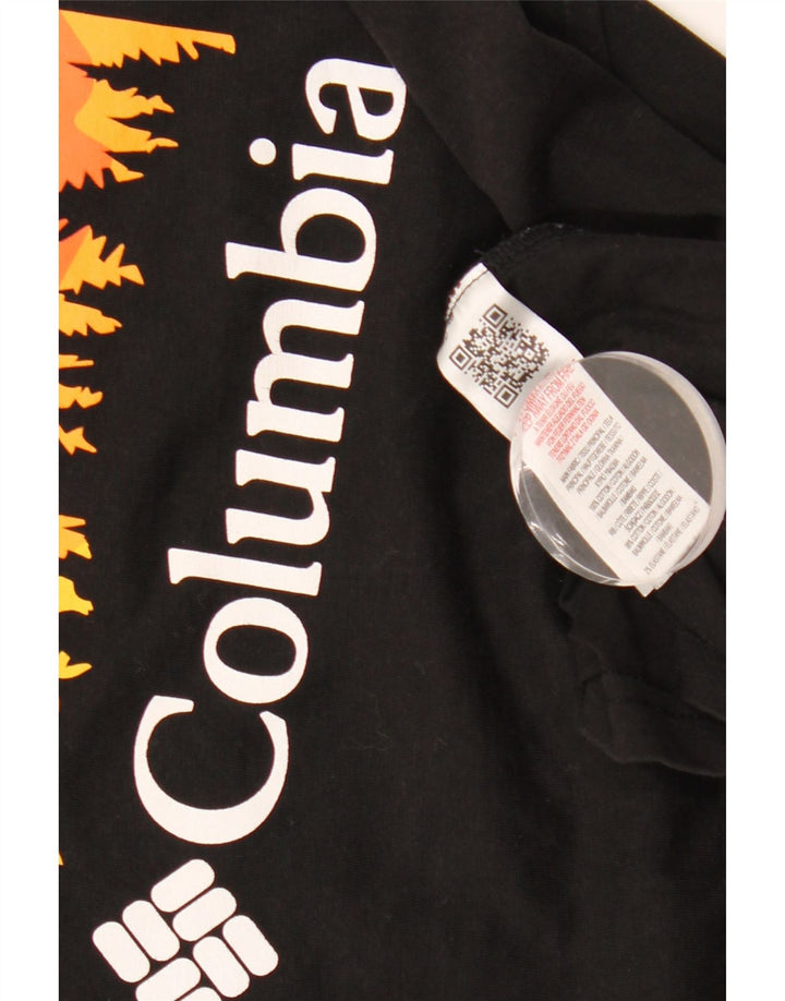 Columbia Herre grafisk T-shirt Top Medium Sort Bomuld
