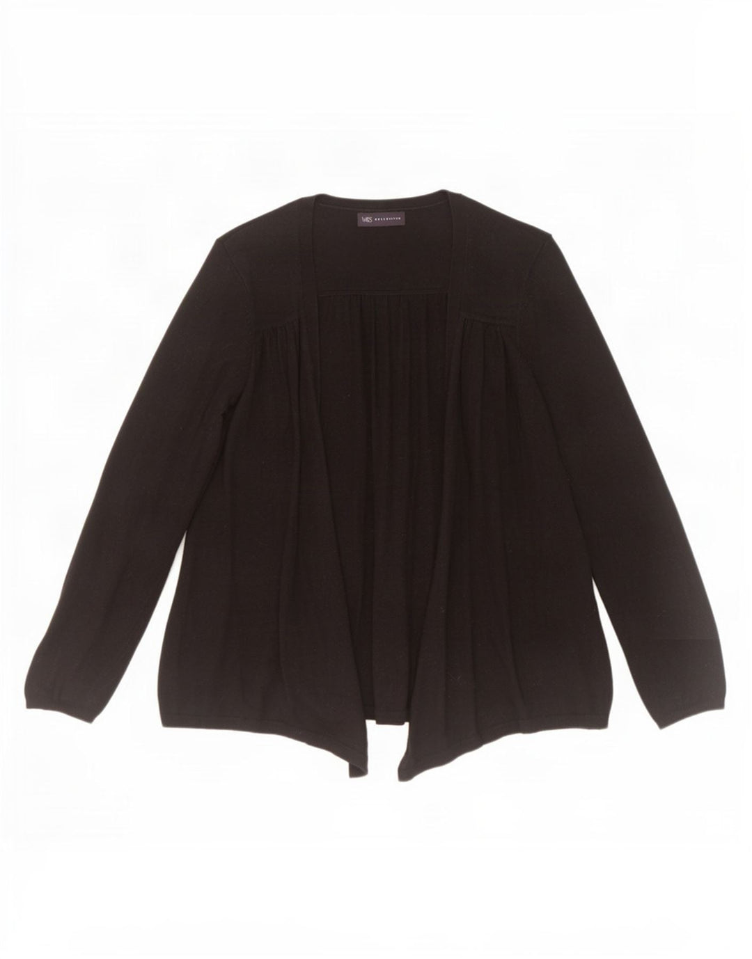 Marks & Spencer Womens Open Cardigan Sweater UK 12 Medium Sort Polyamid