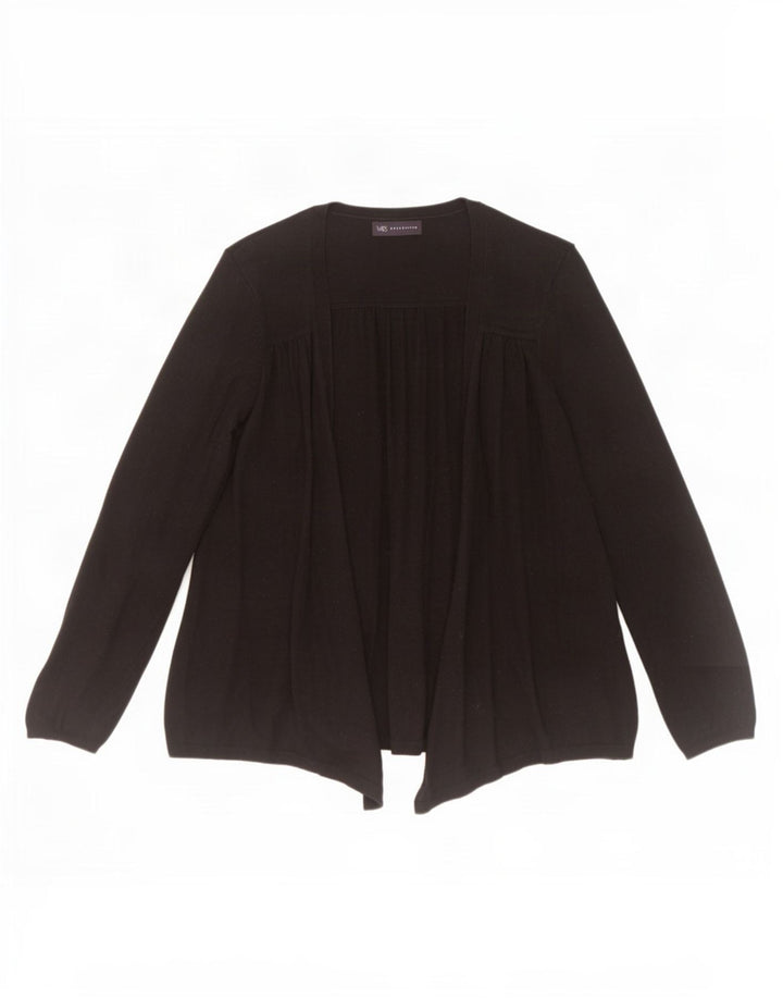 Marks & Spencer Womens Open Cardigan Sweater UK 12 Medium Sort Polyamid