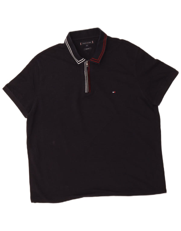 Tommy Hilfiger Herre Regular Fit Polo Shirt 2XL Navyblå stribet bomuld