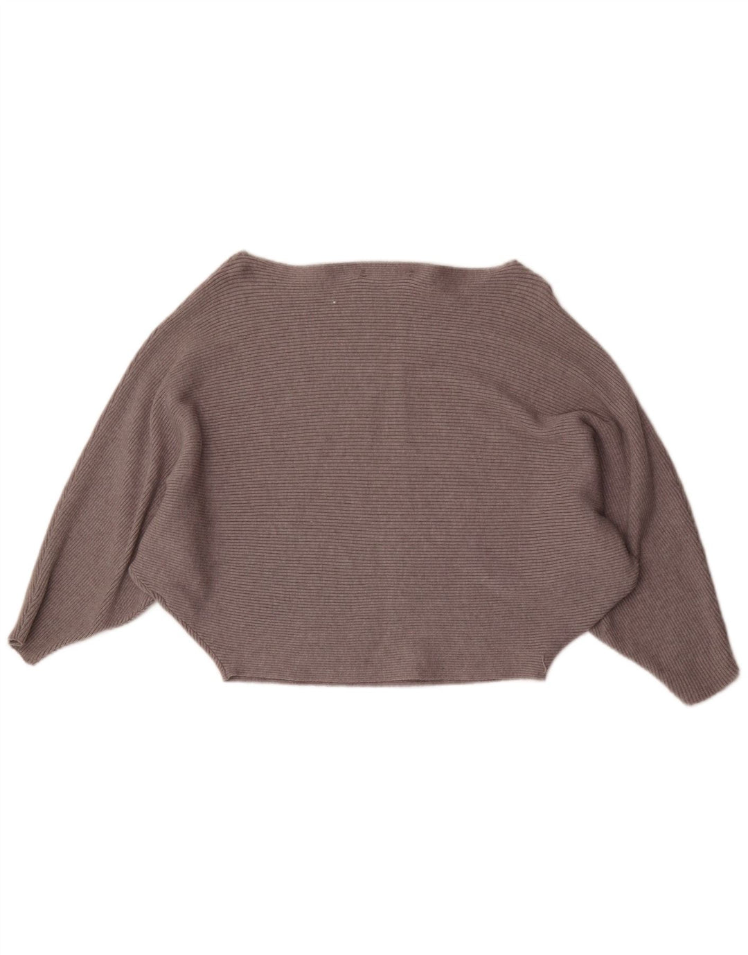 Zara Dame Batwing Boat Neck Jumper Sweater UK 12 Medium Grey Viscose