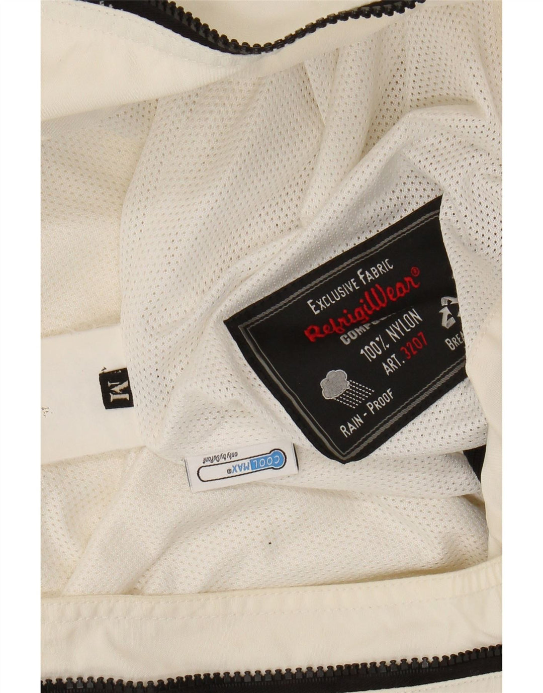REFRIGIWEAR Dame Coolmax Bomber Jacket UK 14 Medium White Nylon