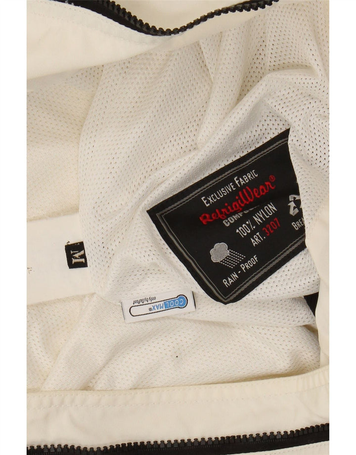 REFRIGIWEAR Dame Coolmax Bomber Jacket UK 14 Medium White Nylon