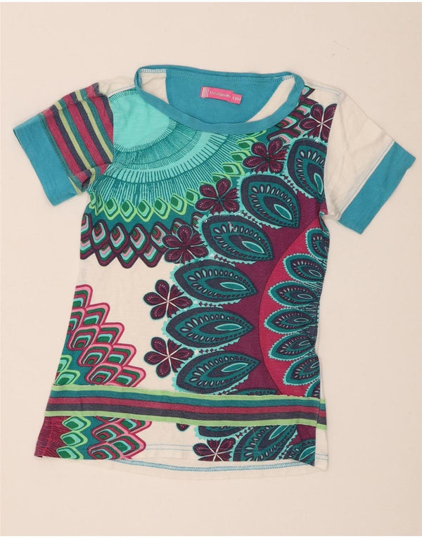 Desigual piger grafisk t-shirt top 13-14 år flerfarvet blomster