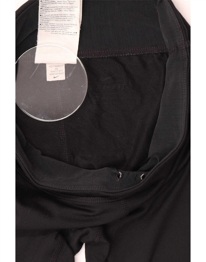 Nike grafiske leggings til kvinder UK 4 XS sort polyester