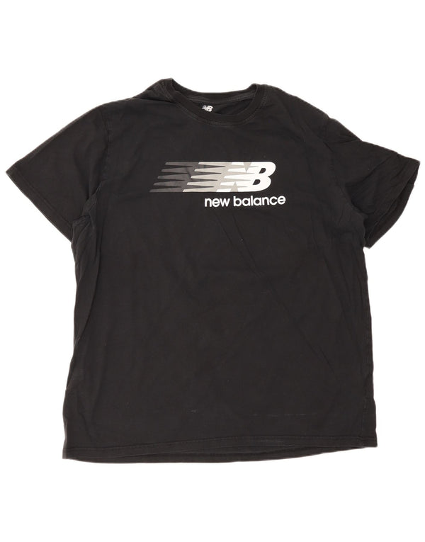 New Balance Herre grafisk T-shirt top 2XL sort bomuld