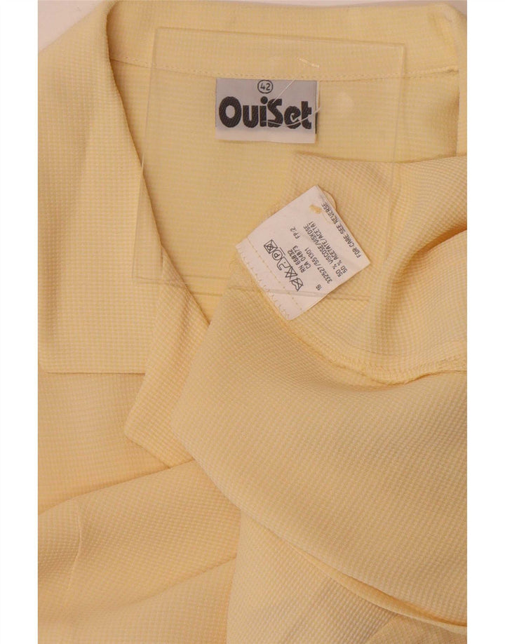 Oui Sæt Dame Skjorte Bluse IT 42 Medium Gul Viscose