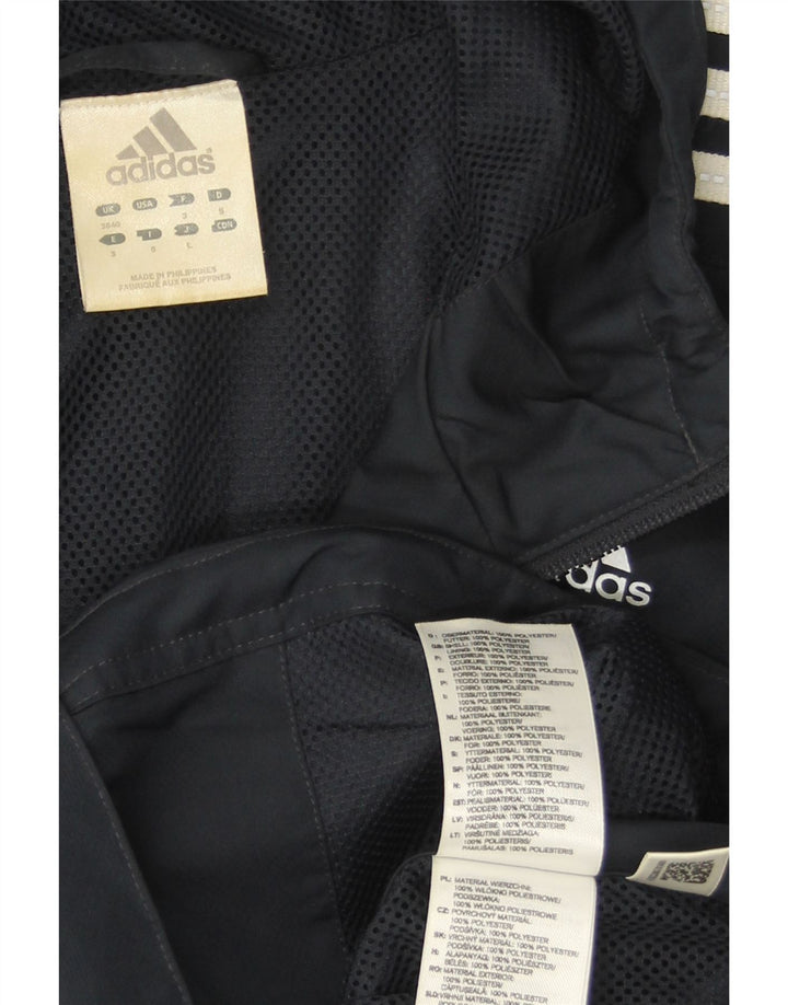 Adidas Herre Clima Proof Regnjakke UK 38/40 Medium Navy Blue Polyester