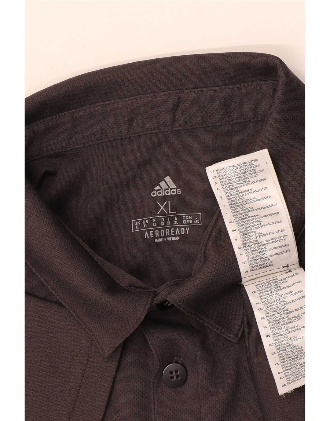 Adidas Herre Aeroready Polo Shirt XL Grå Polyester