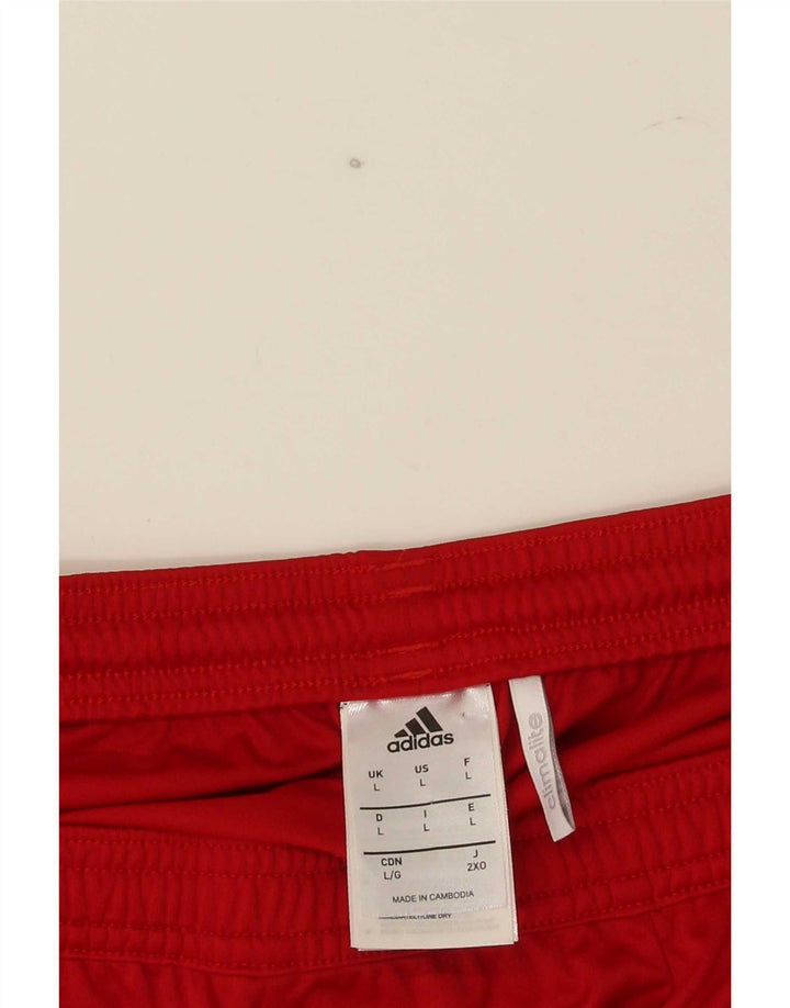 Adidas Herre Climalite Sportshorts Store Røde Colourblock Polyester
