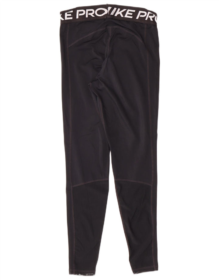Nike Dame Dri Fit Grafiske Leggings UK 12 Medium Black Polyester Sports