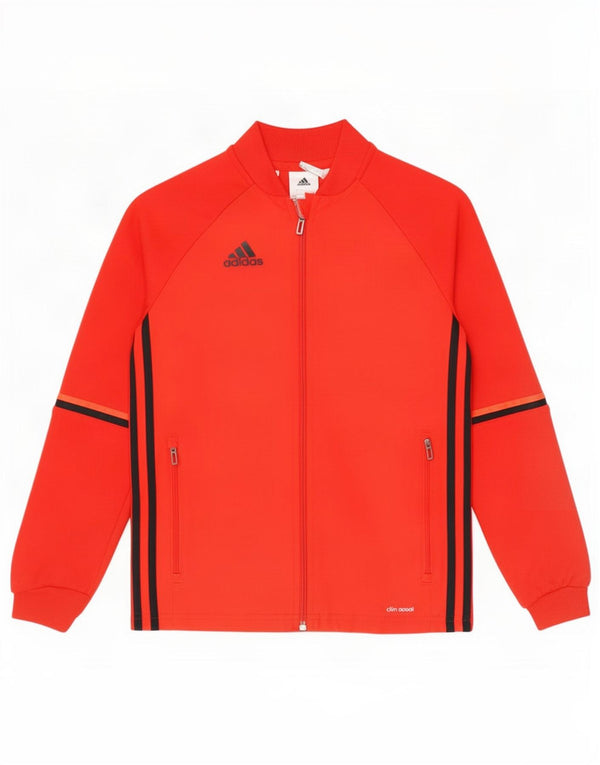 Adidas Boys Climacool Træningsdragt Topjakke 9-10 År Rød Colourblock