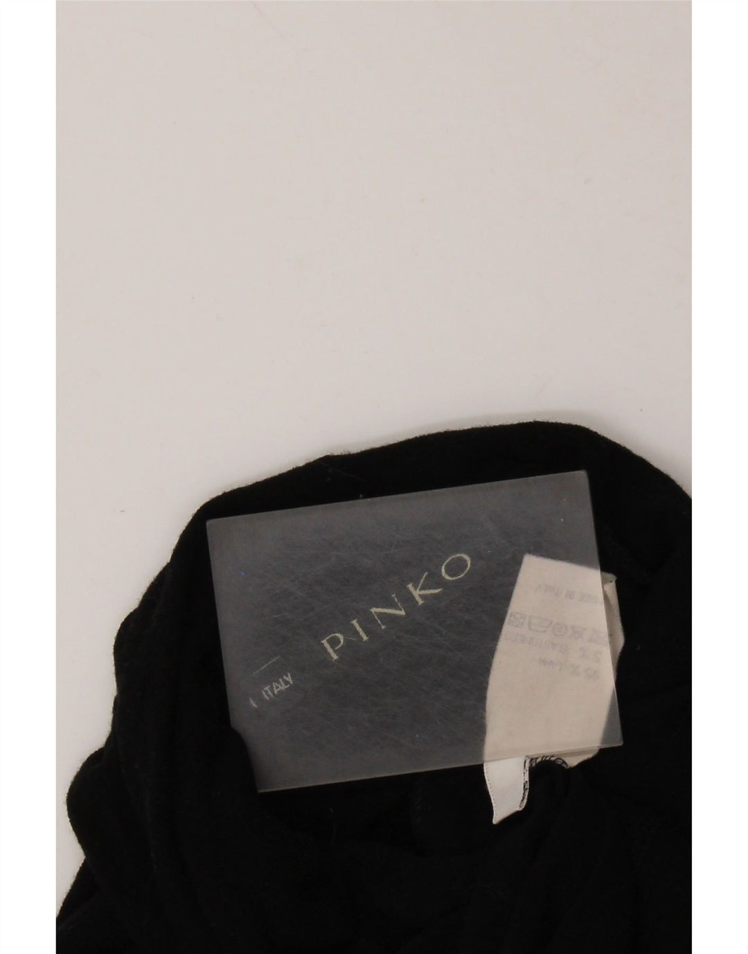 PINKO Dame Crop 3/4-ærmet Turtle Neck sweater UK 14 Medium Black