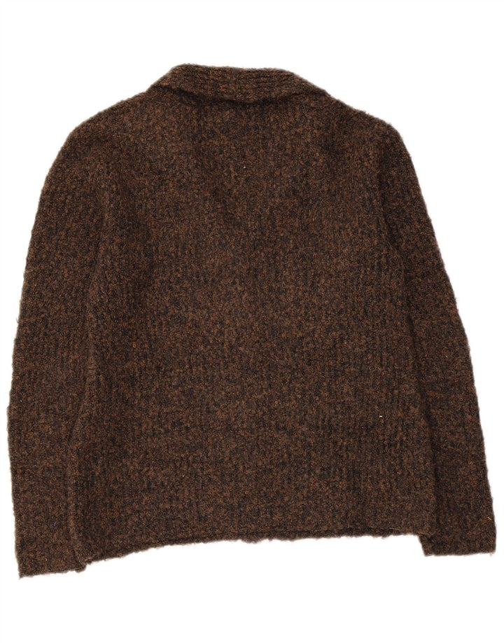 MARKS & SPENCER Dame cardigan sweater UK 10 Small Brown Flecked