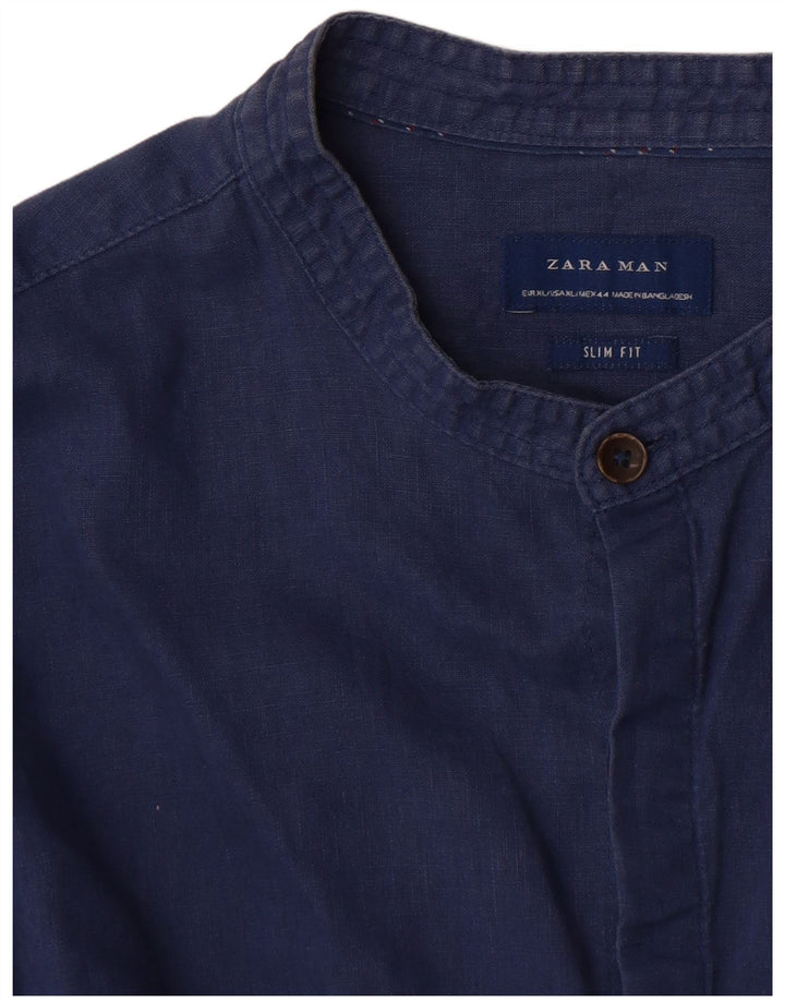 Zara herre Slim Fit skjorte XL marineblå