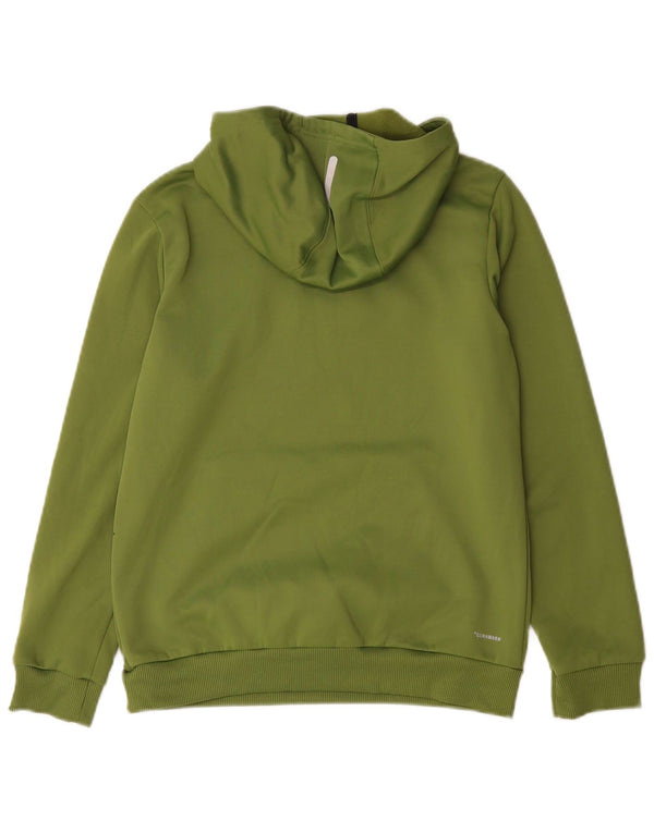 Adidas drenge Climawarm grafisk hættetrøje trøje 11-12 år Khaki Polyester