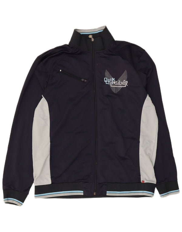 Quiksilver Herre grafisk træningsdragt Topjakke XL Navy Blue Colourblock