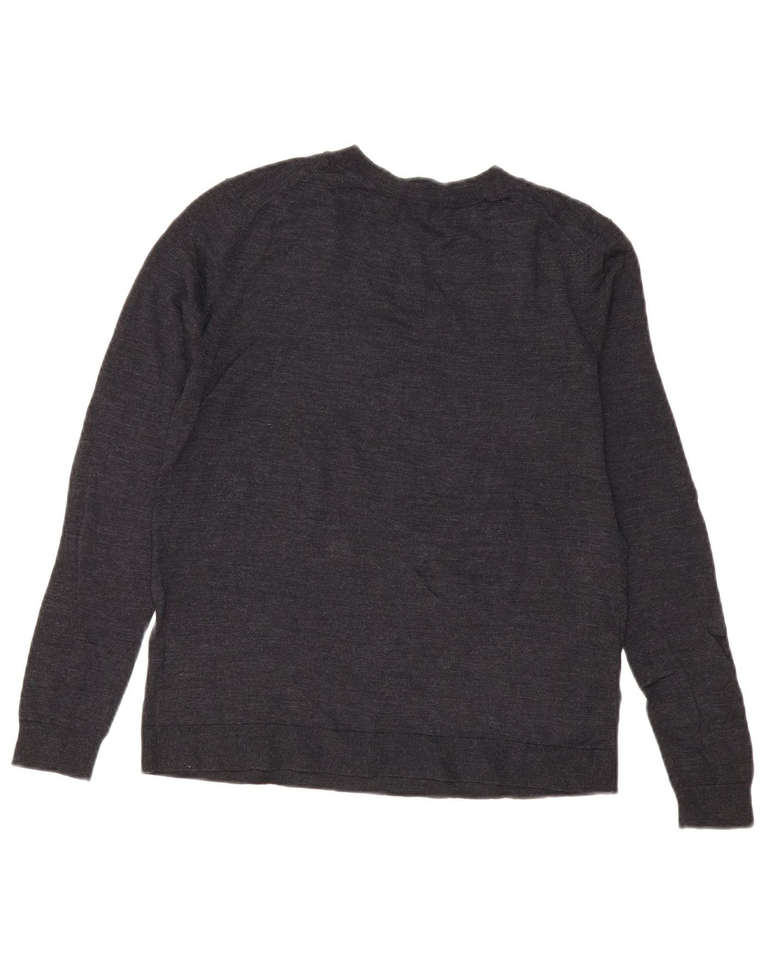 Zara Dame V-hals sweater UK 10 Small Navy Blue Wool