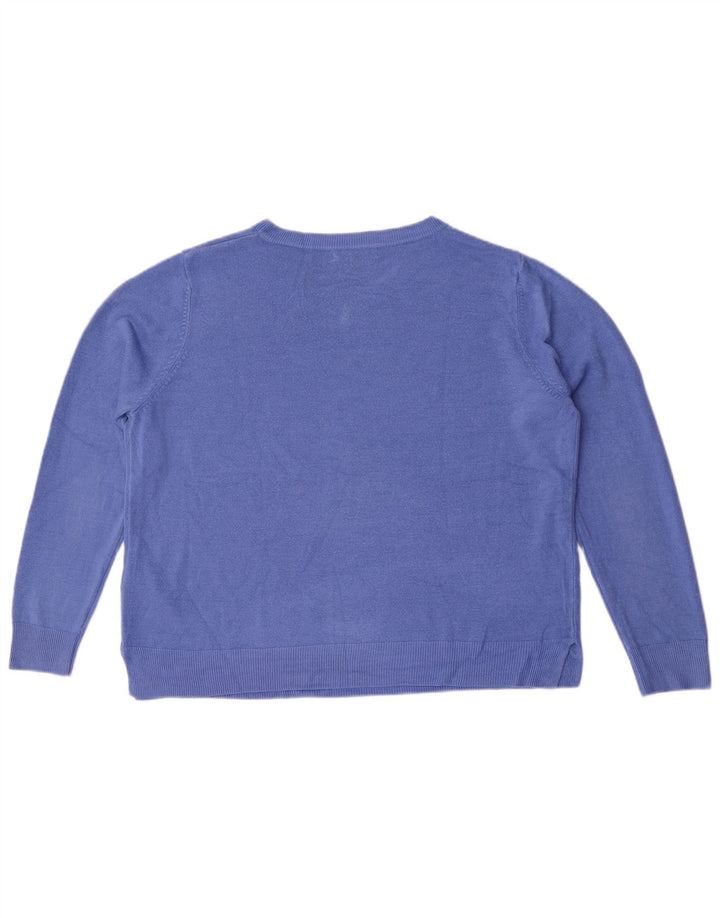 Marks & Spencer Dame sweater med rund hals DK 20 2XL Blå
