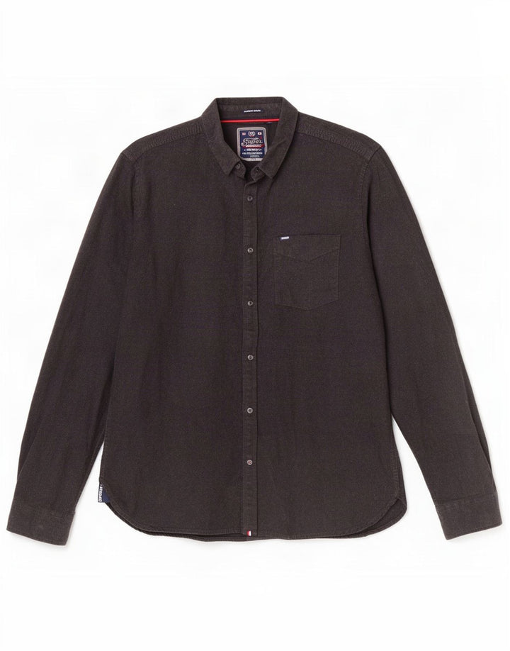 Superdry herreskjorte 2XL grå bomuld