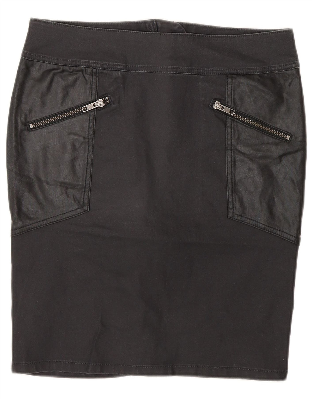 Marks & Spencer Pencil Nederdel til kvinder UK 8 Small W30 Black Bomuld