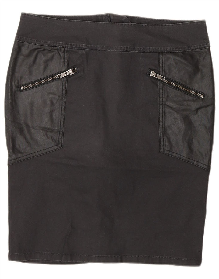 Marks & Spencer Pencil Nederdel til kvinder UK 8 Small W30 Black Bomuld